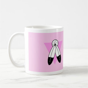 Caneca De Café Sinalizador de Triângulo Rosa com Dois Espírito