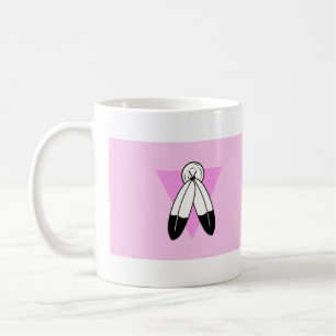 Caneca De Café Sinalizador de Triângulo Rosa com Dois Espírito
