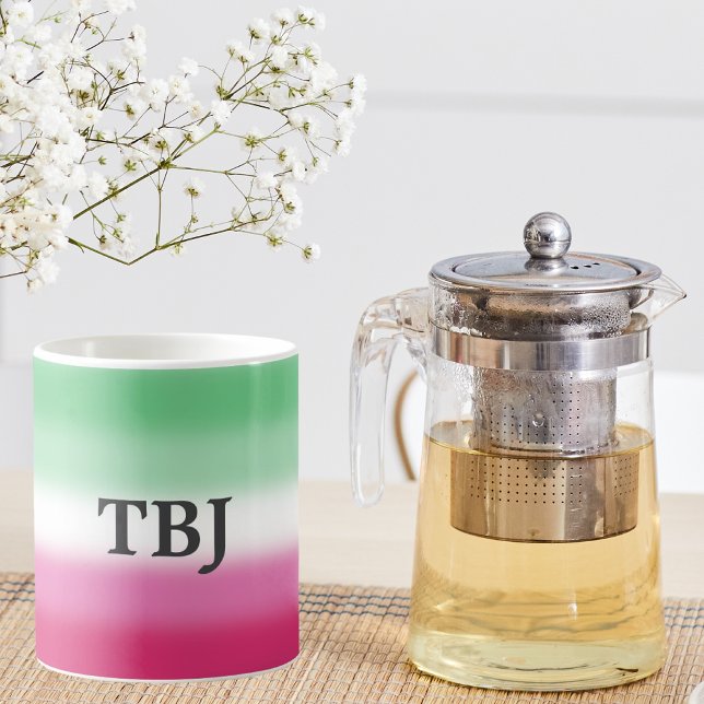 Caneca De Café Sinalizador do Orgulho Abrosexual de gradiente (Criador carregado)