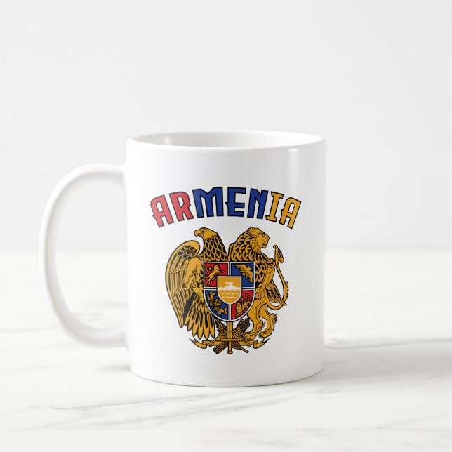 Caneca De Café Sinalizador do orgulho da Armênia (Esquerda)