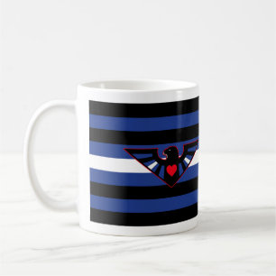 Caneca De Café Sinalizador do Orgulho de Leather Eagle
