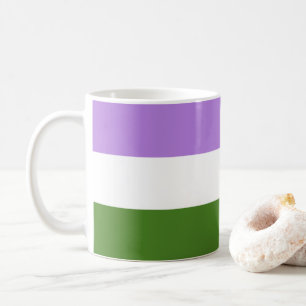 Caneca De Café Sinalizador do Orgulho do Genderqueer