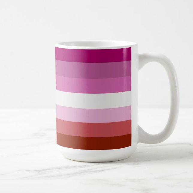 Caneca De Café Sinalizador do Orgulho Lésbico (Direita)