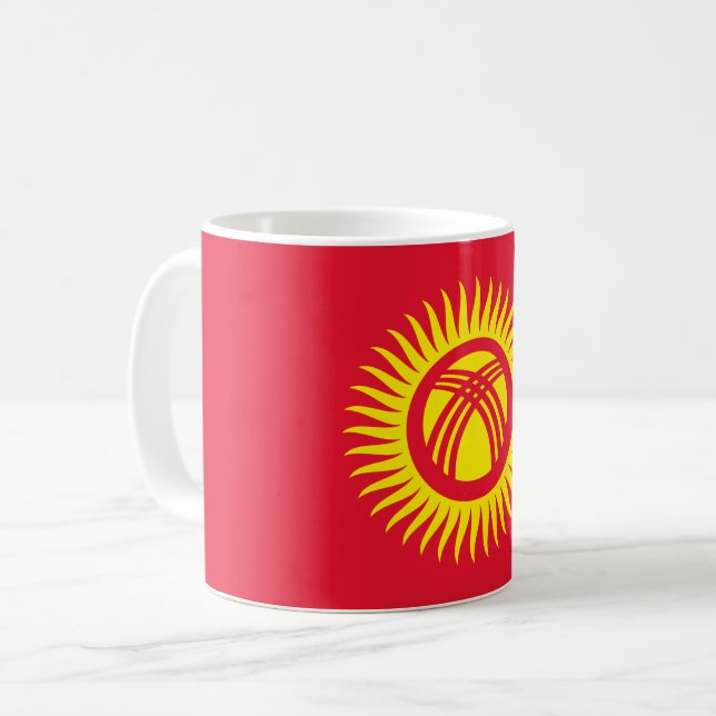Caneca De Café Sinalizador do Quirguistão (Frente Esquerda)