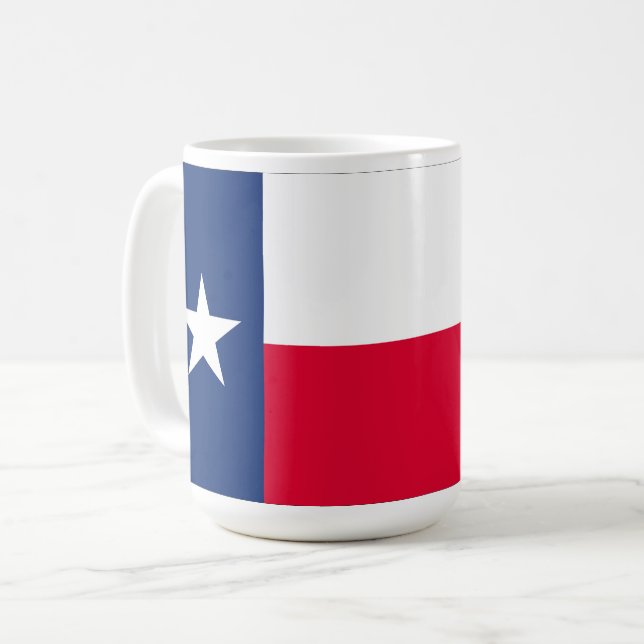 Caneca De Café Sinalizador do Texas com Bluebonnets, Mug (Frente Esquerda)