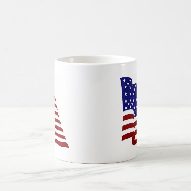 Caneca De Café Sinalizador dos EUA (Centro)