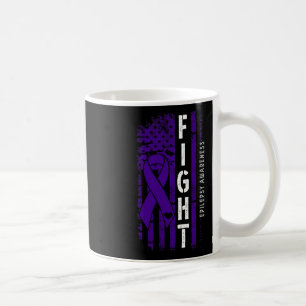 Caneca De Café Sinalizador Dos Eua Roxo Fúria Roxa Luta Contra A