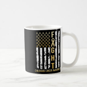 Caneca De Café Sinalizador Dourado dos Estados Unidos Mensagem de