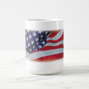 Caneca De Café Sinalizador e terra personalizáveis dos EUA que eu