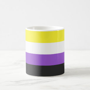 Caneca De Café Sinalizador Enby (Orgulho Não-Binário)