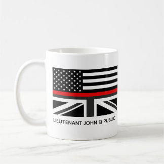 Caneca De Café Sinalizador Fino e Personalizado Linha Vermelha Am