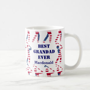 Caneca De Café Sinalizador GOLF FAN Best Grandad Ever Personaliza