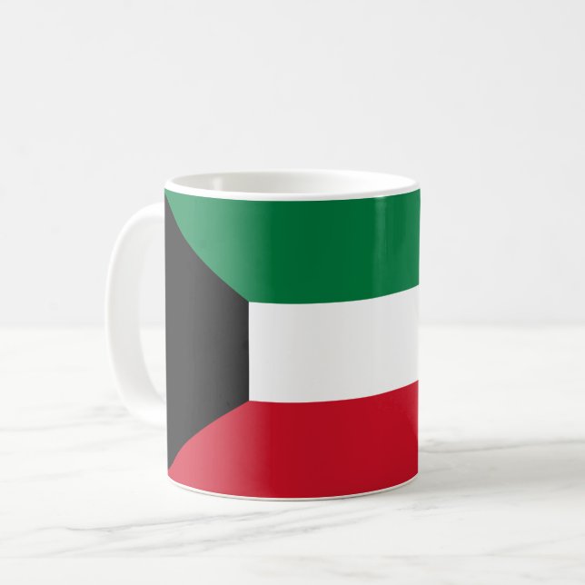 Caneca De Café Sinalizador Kuwait (Frente Esquerda)