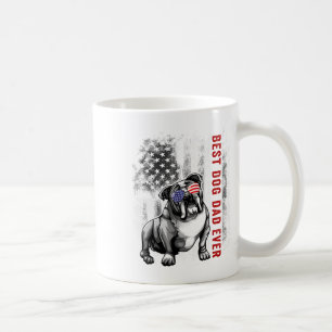 Caneca De Café Sinalizador Melhor Pai Inglês Buldog Em 4 De Julho