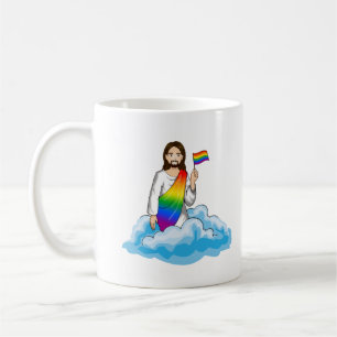 Caneca De Café Sinalizador Rainbow Jesus