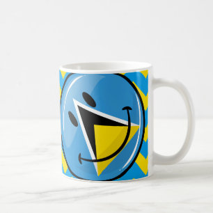 Caneca De Café Sinalizador sorridente do Santo Lúcia