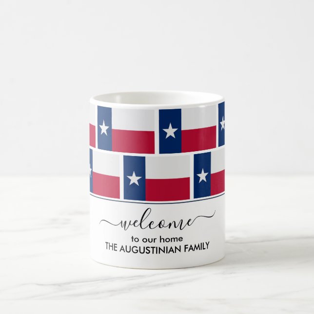 Caneca De Café SINALIZADOR TEXAS de Boas-vindas Personalizado (Centro)