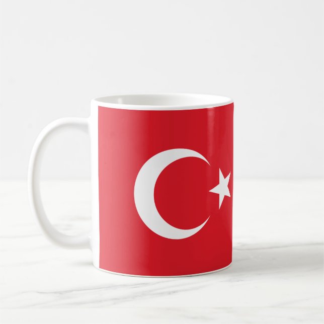 Caneca De Café Sinalizador Turquia de Nome Personalizado (Esquerda)