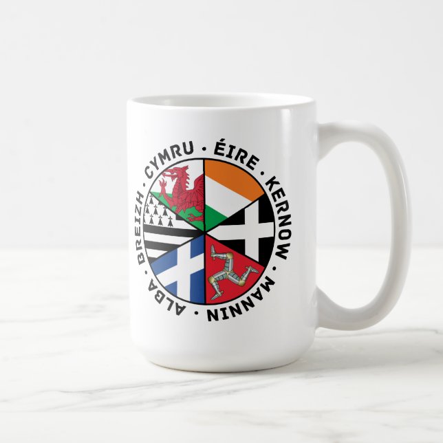 Caneca De Café Sinalizadores Célticos das Nações (Direita)