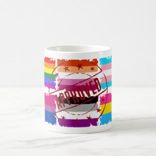 Caneca De Café Sinalizadores de faixas do mês do orgulho LGBTQ