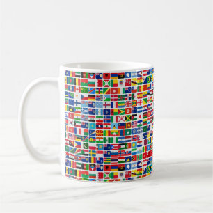 Caneca De Café Sinalizadores de Nação de Todos os Países do Mundo