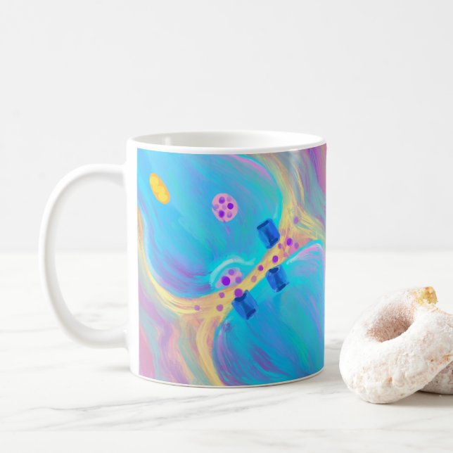 Caneca De Café Sinapse Pastel (Com Donut)