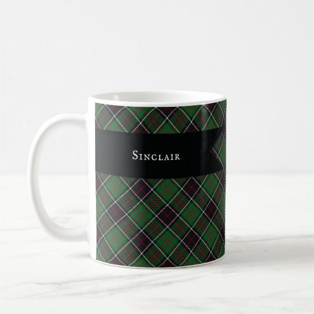 Caneca De Café Sinclair Clan Hunting Tartan Variant Xadrez (Esquerda)