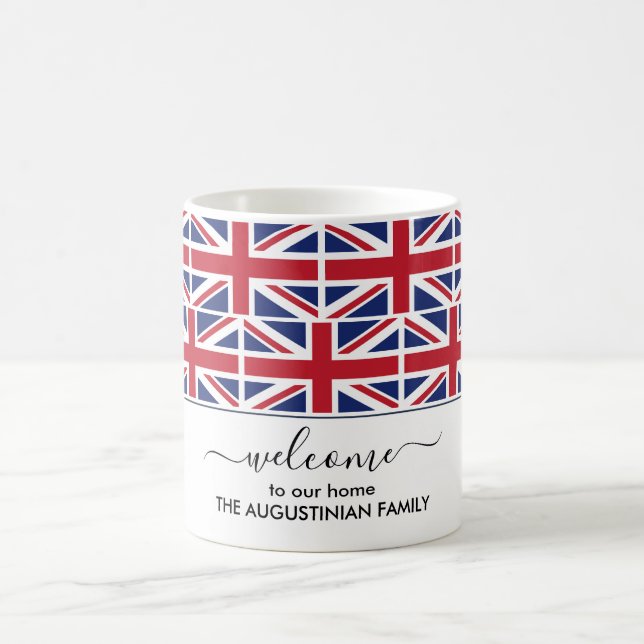 Caneca De Café Sindicato de boas-vindas da Union JACK British FLA (Centro)