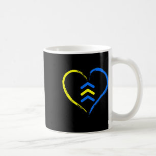 Caneca De Café Sindroma Inativo Sensibilização Coração E Suporte
