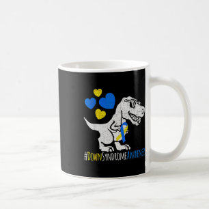 Caneca De Café Síndrome de Down Dinossauro Conscientização Azul e