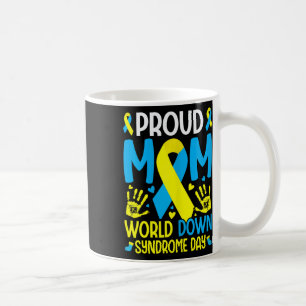 Caneca De Café Síndrome de Down Mamãe Ribbon World Down Síndrome