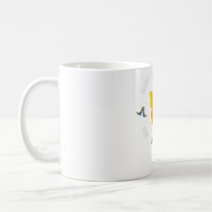 Caneca De Café Síndrome Mundial Abaixo meias borboleta no céu