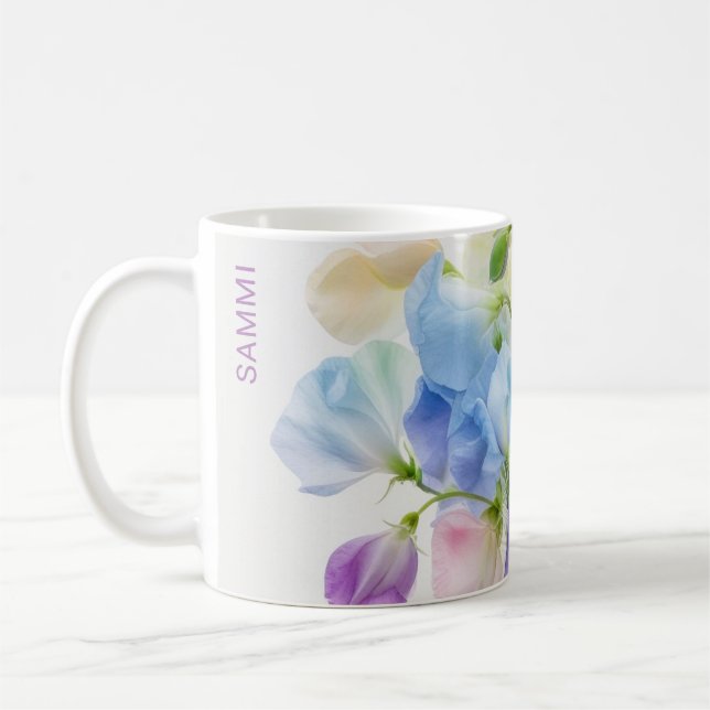 Caneca De Café Sinfonia de Pastel Sweet Pea (Esquerda)