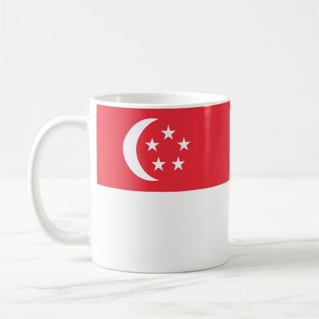 Caneca De Café Singapore Flag (Esquerda)