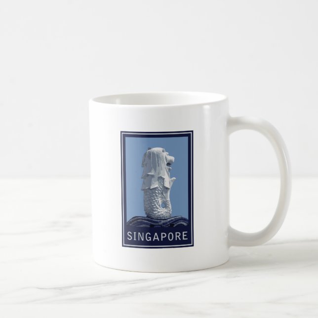 Caneca De Café Singapore Merlion (Direita)