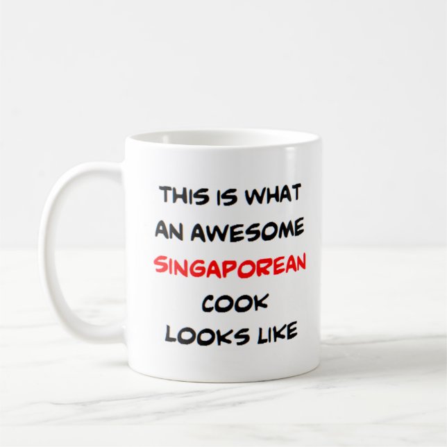 Caneca De Café singaporean cook, awesome (Esquerda)