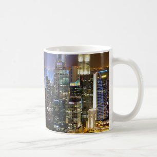 Caneca De Café Singapura cidade no centro à noite