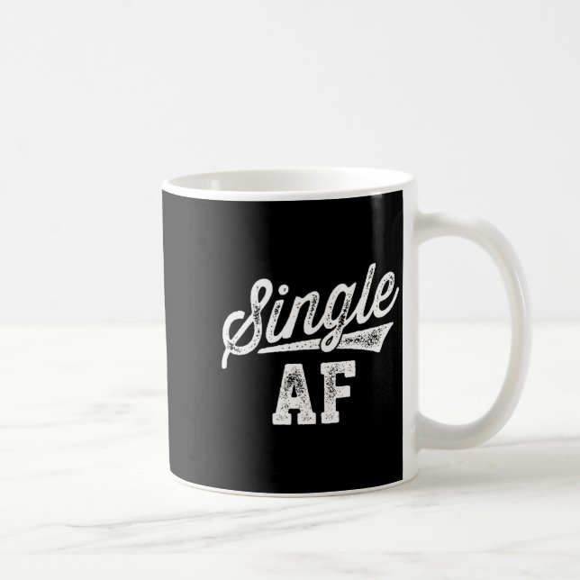 Caneca De Café Single Af Funny Singles Awareness Day Anti-valenti (Direita)