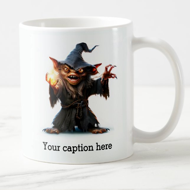 Caneca De Café Sinister Goblin Wizard Summoner (Criador carregado)