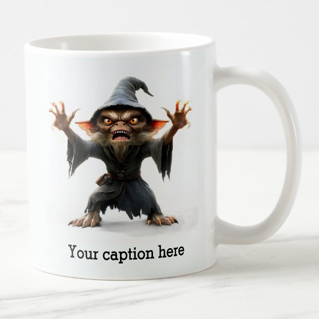 Caneca De Café Sinister Goblin Wizard Summoner (Criador carregado)