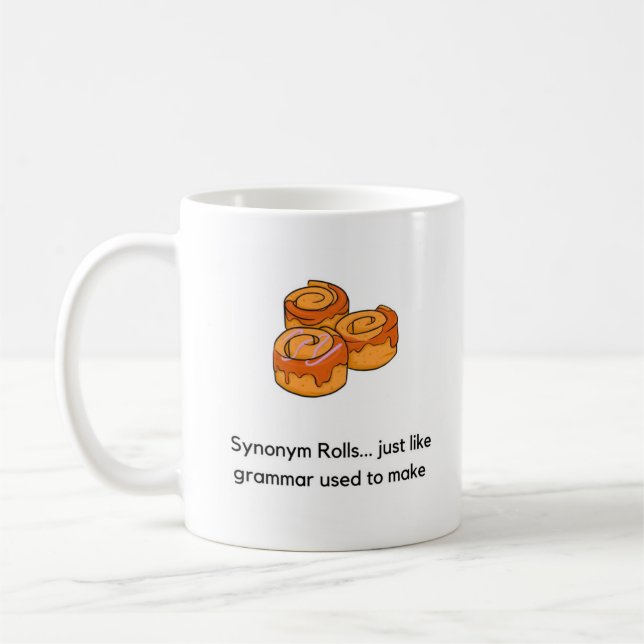 Caneca De Café Sinônimo Rolls Igual à Gramática Usada para Fazer  (Esquerda)