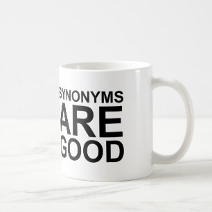 Caneca De Café SINÔNIMOS SÃO BOAS Palavra Grosso Gaiato Linguagem