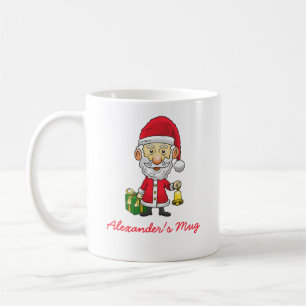 Caneca De Café Sinos de Natal com Papai Noel