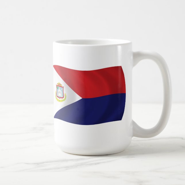 Caneca De Café Sint Maarten Flag Mug (Direita)