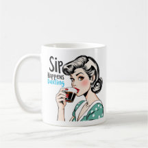 Sip Ocorre Chá Sarcástico Retro-Glamoroso e