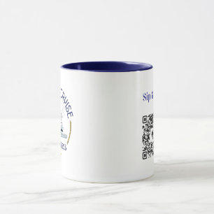 Caneca de café Sip & Sea com código QR