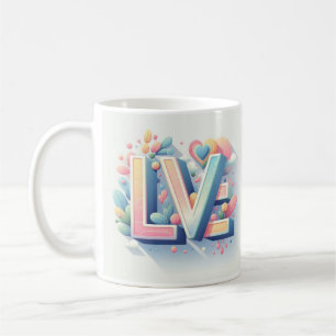 Caneca De Café Sip/ Smile/ Love Coffee Mug