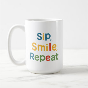 Caneca De Café Sip, Smile, Repeat - Classic 15 oz Mug
