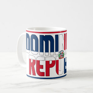 Caneca De Café Sippin' com o Patriótico da República Dominicana