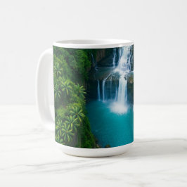 Caneca De Café "Sips by Falls - Cascata Tropical